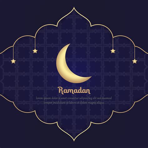 Ramadan Kareem Template Background With Moon Design Simple And Elegant