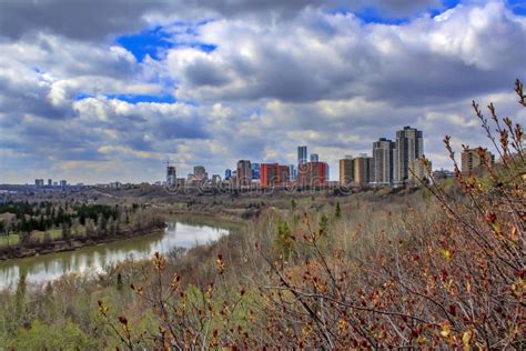 Edmonton River Valley At Springtime Stock Image Image Of Season