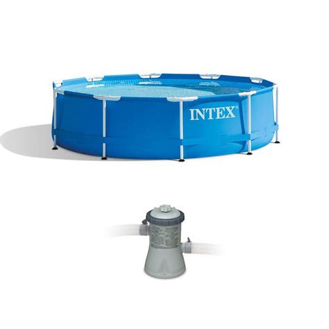 Intex Easy Set 10 Ft X 25 Ft Round 30 In Deep Hard Sided Pool