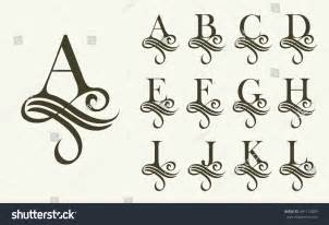 Vintage Set1 Capital Letter For Monograms And Logos Beautiful