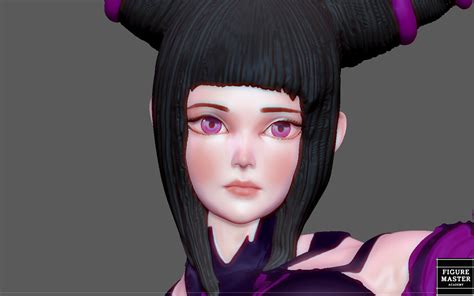 Artstation Juri Han Street Fighters Game Character Anime Sexy Girl 3d Print Resources