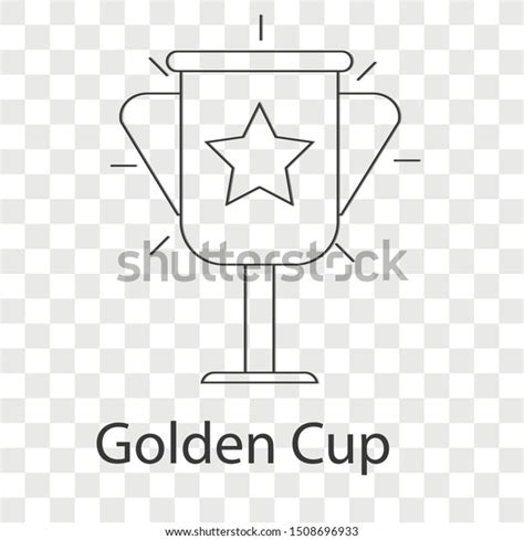 Golden Cup Icon Concept On Transparency Stock Vector Royalty Free