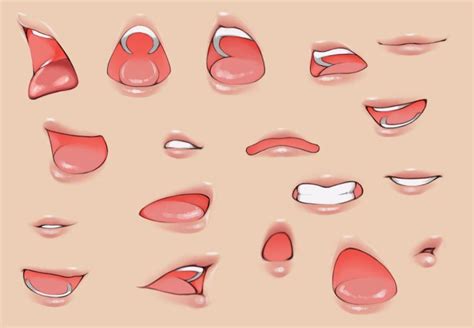 A Collection Of Mouths By Zipzip105 Lips Drawing Drawing Expressions Art Tutorials
