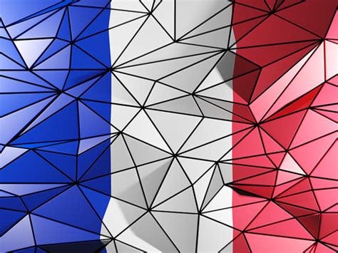 Triangle Background Illustration Of Flag Of France