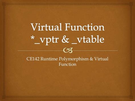 Virtual Function In C Pure Virtual Function