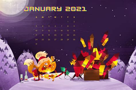 Beautiful January 2021 Calendar Wallpaper For Desktop Calendar