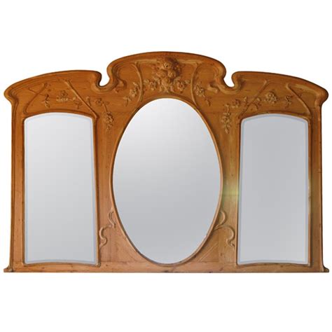 French Art Nouveau Wall Mirror At 1stdibs Art Nouveau Mirrors Wall
