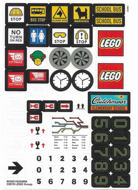 Lego Sticker Sheet For Set 60258 And40662596288072and41 60258stk01