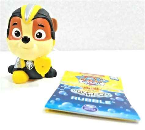 Paw Patrol Mighty Pups Charged Up Rubble Bath Toy Squirter New 1022