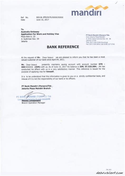 Detail Contoh Surat Permohonan Referensi Bank Mandiri Koleksi Nomer 26