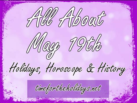 May 19th Holidays Observances And Awareness Days Time For The Holidays
