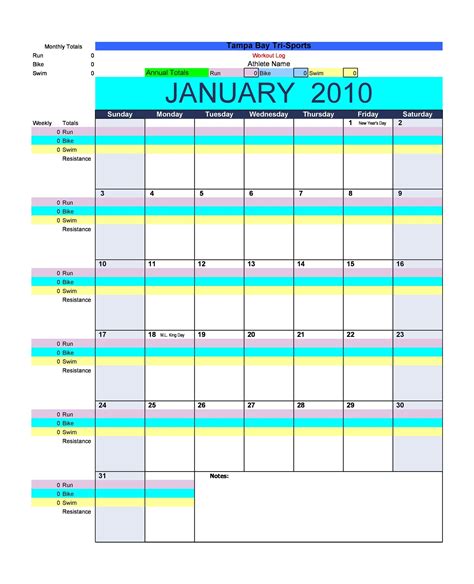 Universal 30 Day Free Fillable Blank Template Workout Get Your