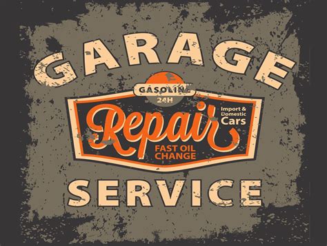 Garage Services Vintage Metal Sign Garage:Man-Cave Ideal Gift Metal