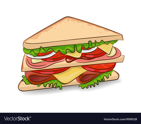 Classic Sandwich Royalty Free Vector Image Vectorstock
