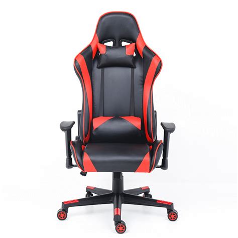 Modern Game Computer Office Chairs Racing Seat Black And Red Pvc Game