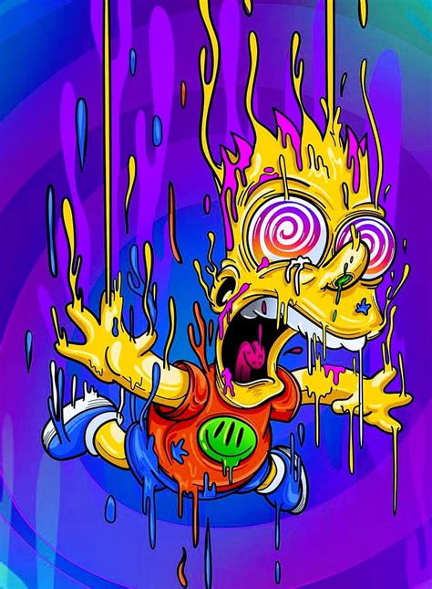 Melting Bart The Simpsons Simpsons Art Stoner Art Cool Bart Simpson