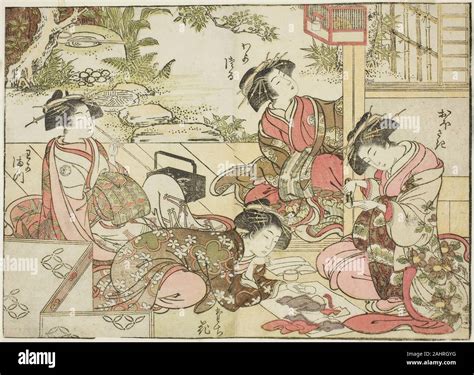 Kitao Shigemasa Courtesans Of Otawaraya From The Book Mirror Of