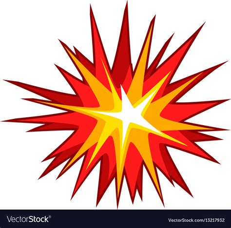 Explode Effect Icon Cartoon Style Royalty Free Vector Image
