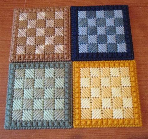 coaster set handmade plastic canvas coasters by craftpatch plastic canvas patterns plastic