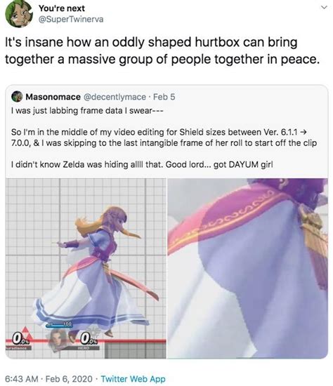 The Power Of A Hitbox Zelda S Super Smash Bros Ultimate Butt