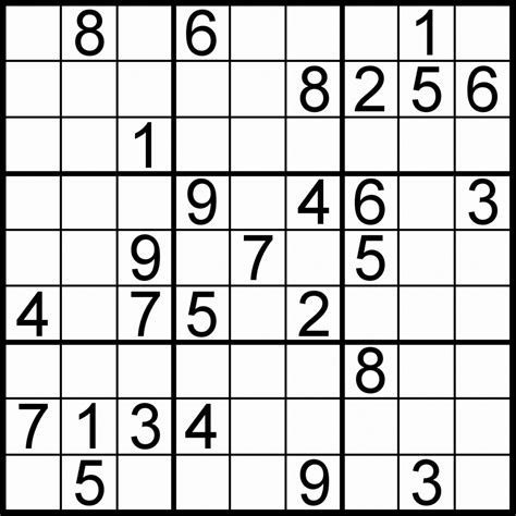Easy Printable Sudoku