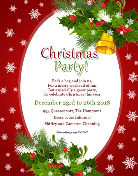 Christmas Party Invitation Word Template