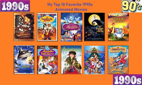 My Top 10 Favorite 90s Animated Movies By Cartoonstarreviews On Deviantart