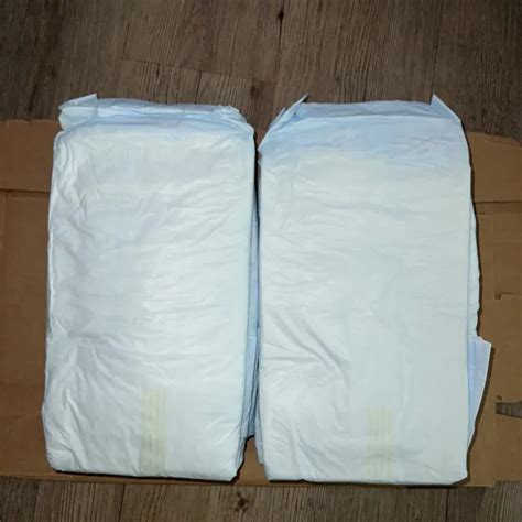 Vintage Plastic Backed Adult Diapers Sample Of 2 Nappies Abdl Size