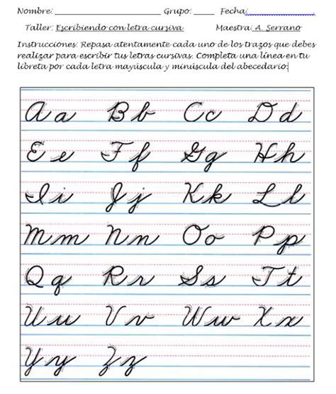 Mfg Español 8vo Taller Escribiendo En Letra Cursiva