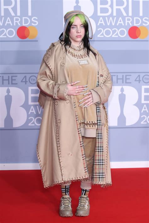 Billie Eilishs Burberry Outfit At The 2020 Brit Awards Popsugar