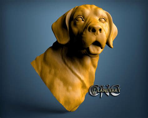 Labrador Dog 3d Stl Model 0803 Cnc Planet Art