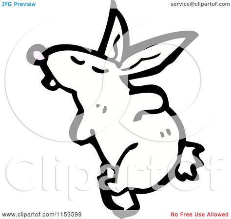 Cartoon Of A White Rabbit Royalty Free Vector
