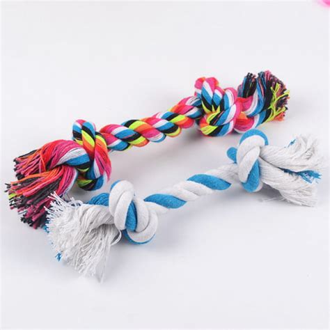 1pcs Cotton Dog Rope Toy Knot Rope Bone Puppy Teething Toys For Chew