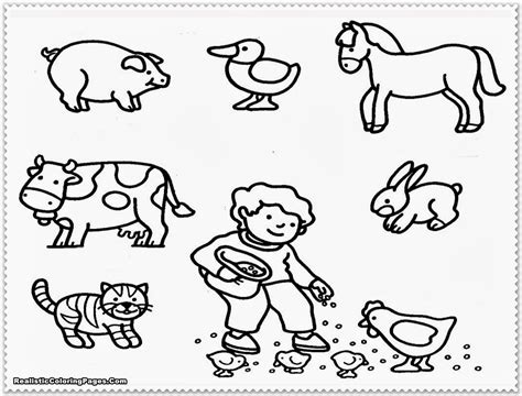 Realistic Farm Animal Coloring Pages At