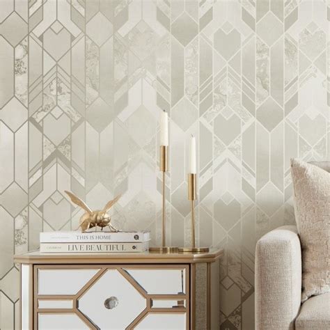 Liquid Marble Geometric Wallpaper In Cream I Love Wallpaper Geometric
