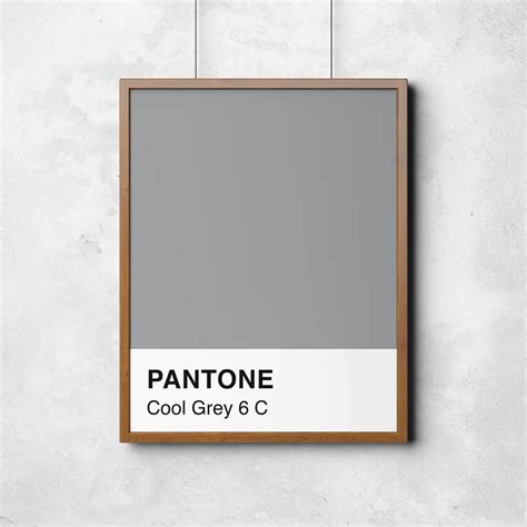 Pantone Print Cool Grey 6c Printable Art Colour Swatch Etsy