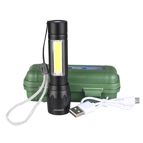 Mini Portable Usb Rechargeable Flashlight Led Cob Work Light Pen Torch