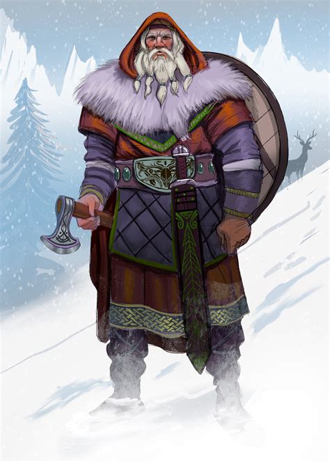 Artstation Viking Santa Claus The Allfather