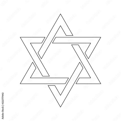 Star Of David Hexagram Sign Symbol Of Jewish Identity And Judaism