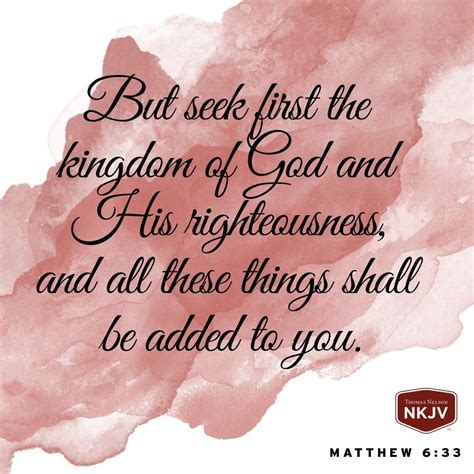 Nkjv Verse Of The Day Matthew 633 Matthew Verses Encouraging