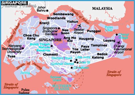 Singapore Map Tourist Attractions Travelsfinderscom
