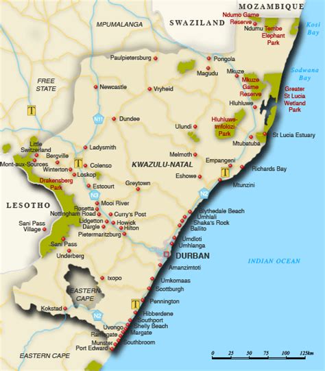 Map Of Kwazulu Natal Kwazulu Natal Map South Africa
