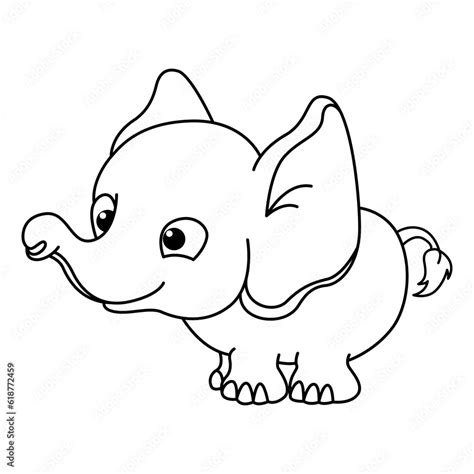 Funny Elephant Cartoon Characters Vector Illustration For Kids