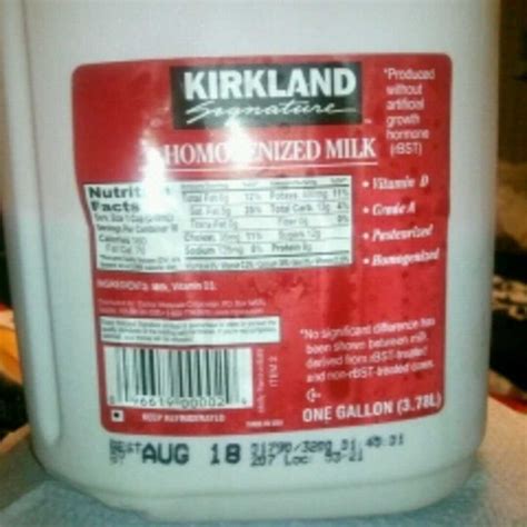 Kirkland Organic Whole Milk Nutrition Facts Besto Blog