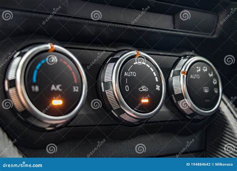 Air Conditioning Controls On The Car Dashboard Stock Photo Image Of