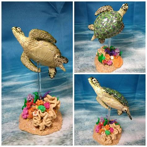 Custom Green Sea Turtle Sculpture Commission I Just Finished Crafts