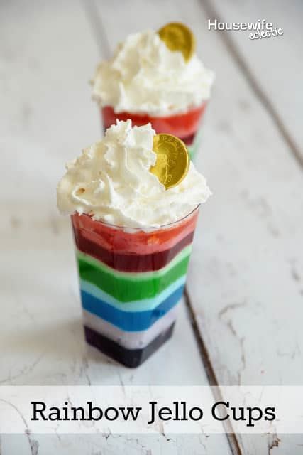 Rainbow Jello Cups Housewife Eclectic