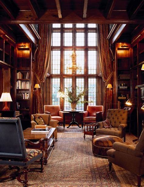 The Quintessential Gentleman Manor House Interior Home Library