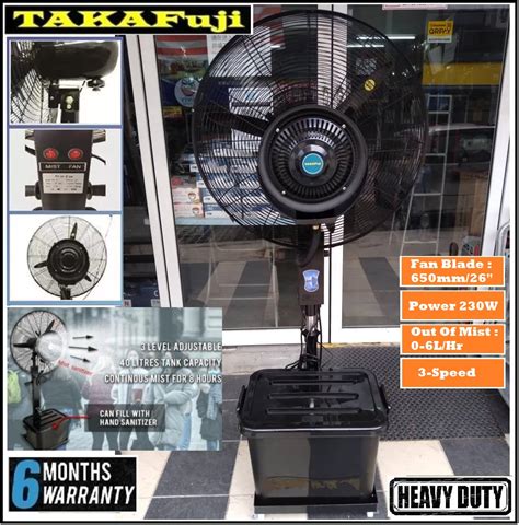 Takafuji Heavy Duty Water Mist Fan 26 Atomizer Outdoor Air Cooling