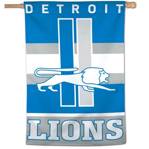 Detroit Lions Retro Logo Wc Premium 28x40 Banner Outdoor House Flag